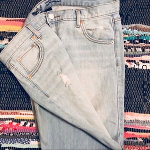 Low Rise Destructed Skinny Boyfriend Jeans